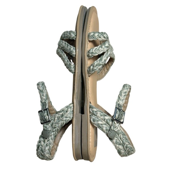 Dolce Vita Gray / Tan Braided Ankle Strap Sandals Women Size 9 - Picture 3 of 6